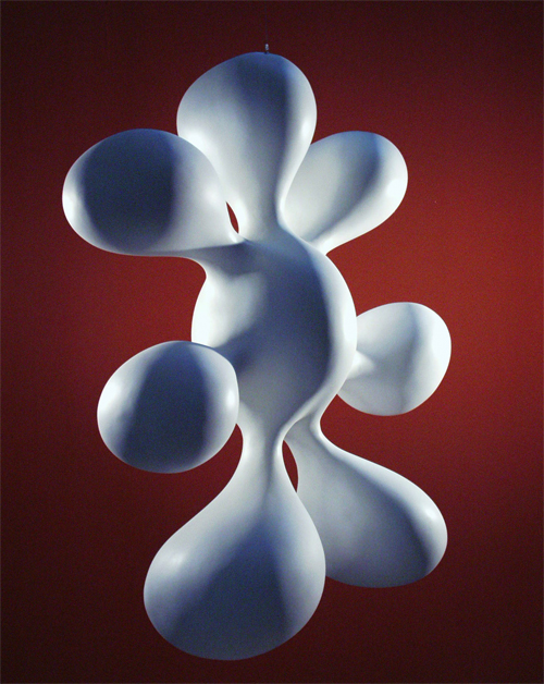 Breathing Splat, 2003.  (inflatable) Vinyl fabric, light box, timed blower, 6’ x 6’ x3’
